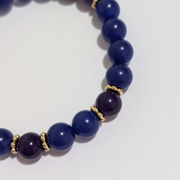 Chalcedony/Jade Bracelet With Cubic Zirconia Charm - Picture 4 of 6